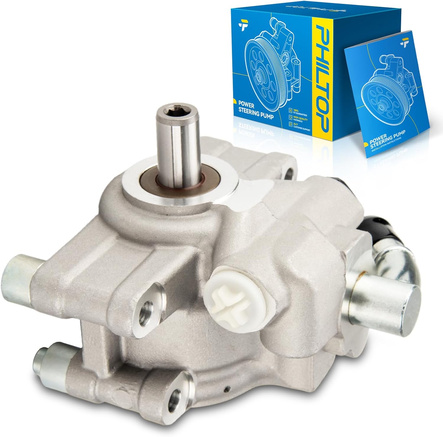 PHILTOP Power Steering Pump 20-312 For F150 5.4/4.6L 2004 2005 2006 2007 2008, Navigator 5.4L 2003-2006, Expedition 5.4L 2006, Mark LT 5.4L 2006-2008, 2L1Z3A674GBRM, 2L1Z3A674FARM, 2L7Z3A674CARM