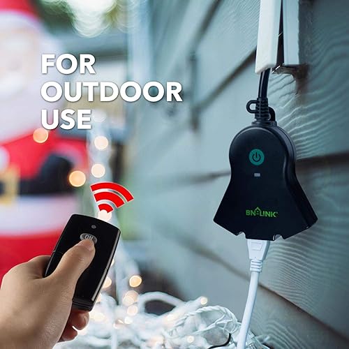 Miniatura 9 de BN-LINK Mini interruptor de salida de control remoto inalámbrico Enchufe de alimentación (2 controles remotos+5 salidas) y resistente control remoto