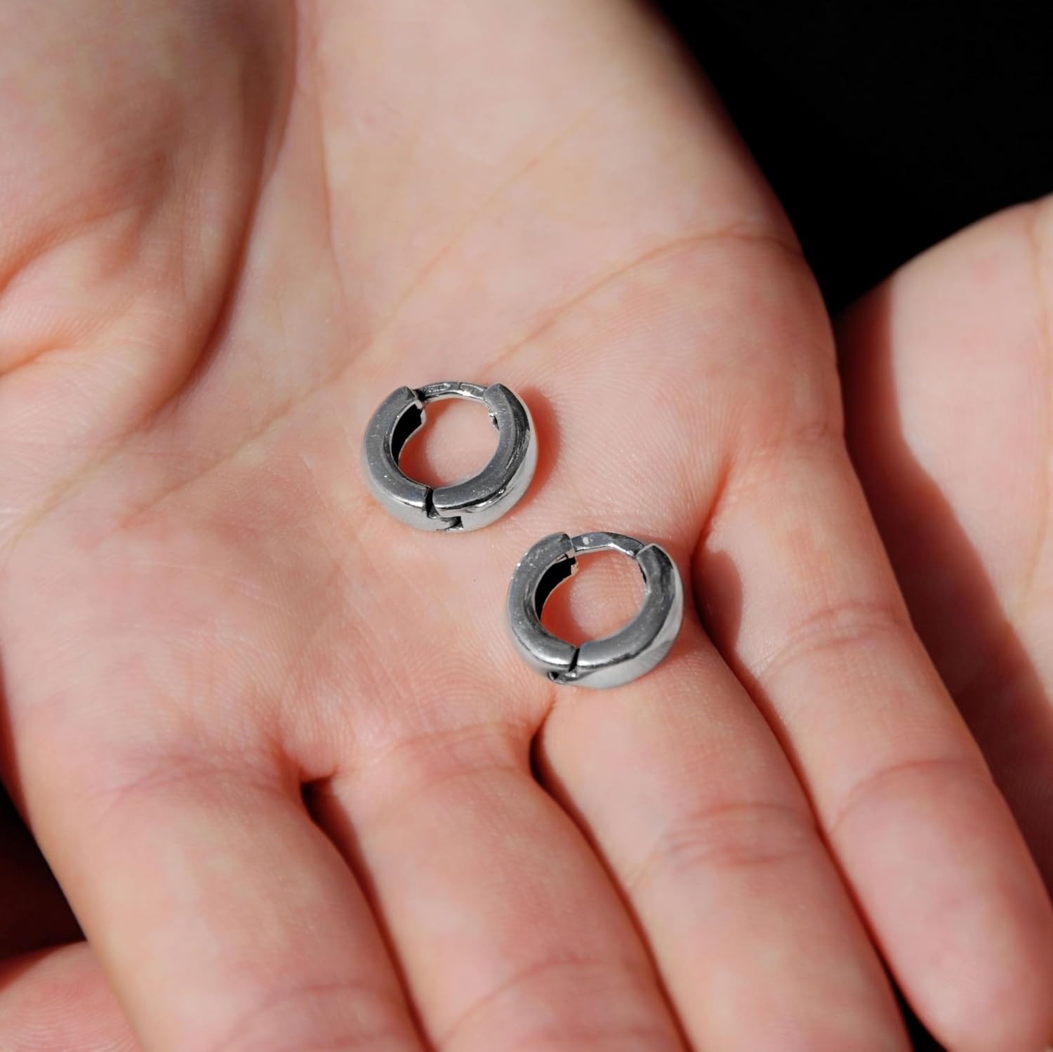 925 Silver Huggie Hoops Minimalist Everyday Earrings - Small Circle Hoop Earrings - Image 7