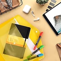 Vista 7 de Paquete de 6 carpetas transparentes para documentos, sobres de plástico, sobres de polietileno, sobres para archivos con bolsillo para etiquetas