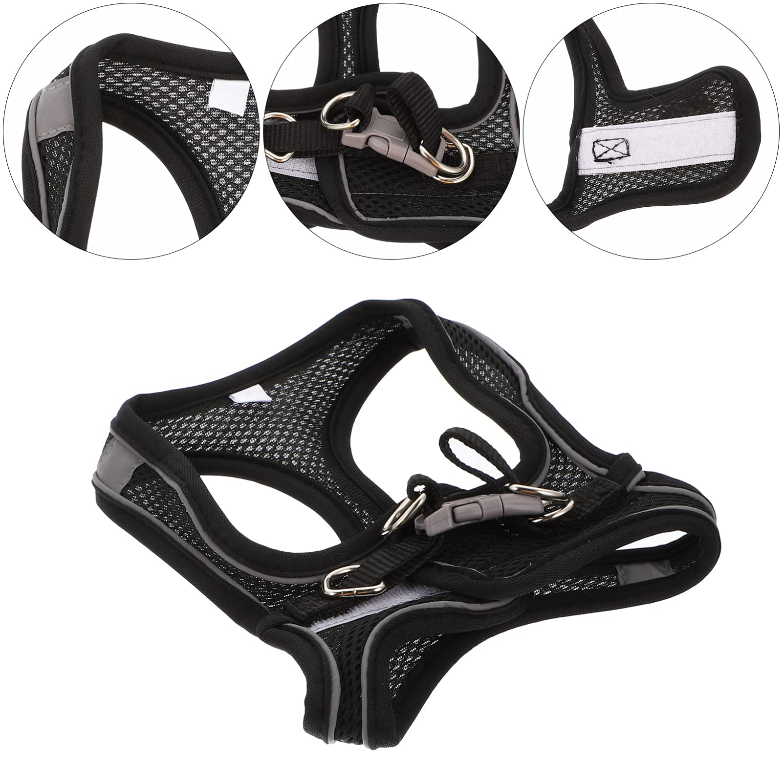 balacoo 1 Set pet Leash pet Vest Leash cat Chest Strap No Pull Dog Harness Dog Training Leash Puppy Leash Small Dog Harness Cat Harness and Leash Kit Adjustable Reflective Fabric cat Rope