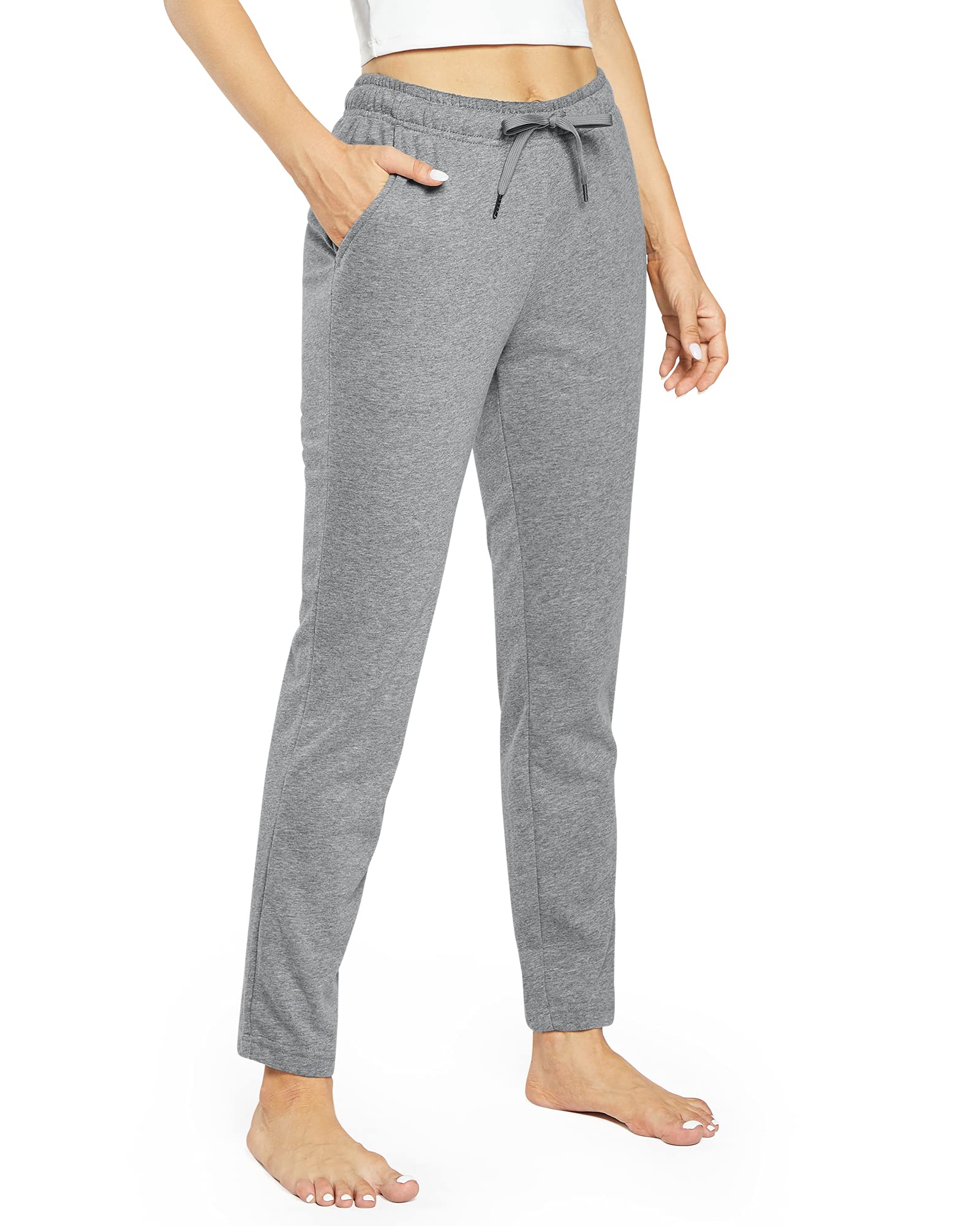 Pantalon de jogging en coton pour femme avec bas ouvert OUGES - 6