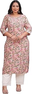 LABULY Designer Jaipuri Women Embroidered Viscose Rayon Straight Plus Size Kurta Price In India