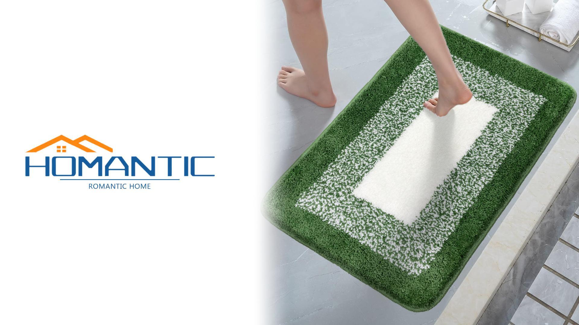 Schweek Juego De Alfombras De Baño Bohemias, Antideslizantes, Con Fases Lunares Y Tapetes De Inodoro En Forma De U, Absorbentes De Agua, Alfombra Bohemia Lavable, Color Verde