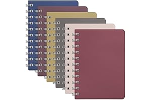 EOOUT 6Pcs Durable Spiral A6 Notebooks