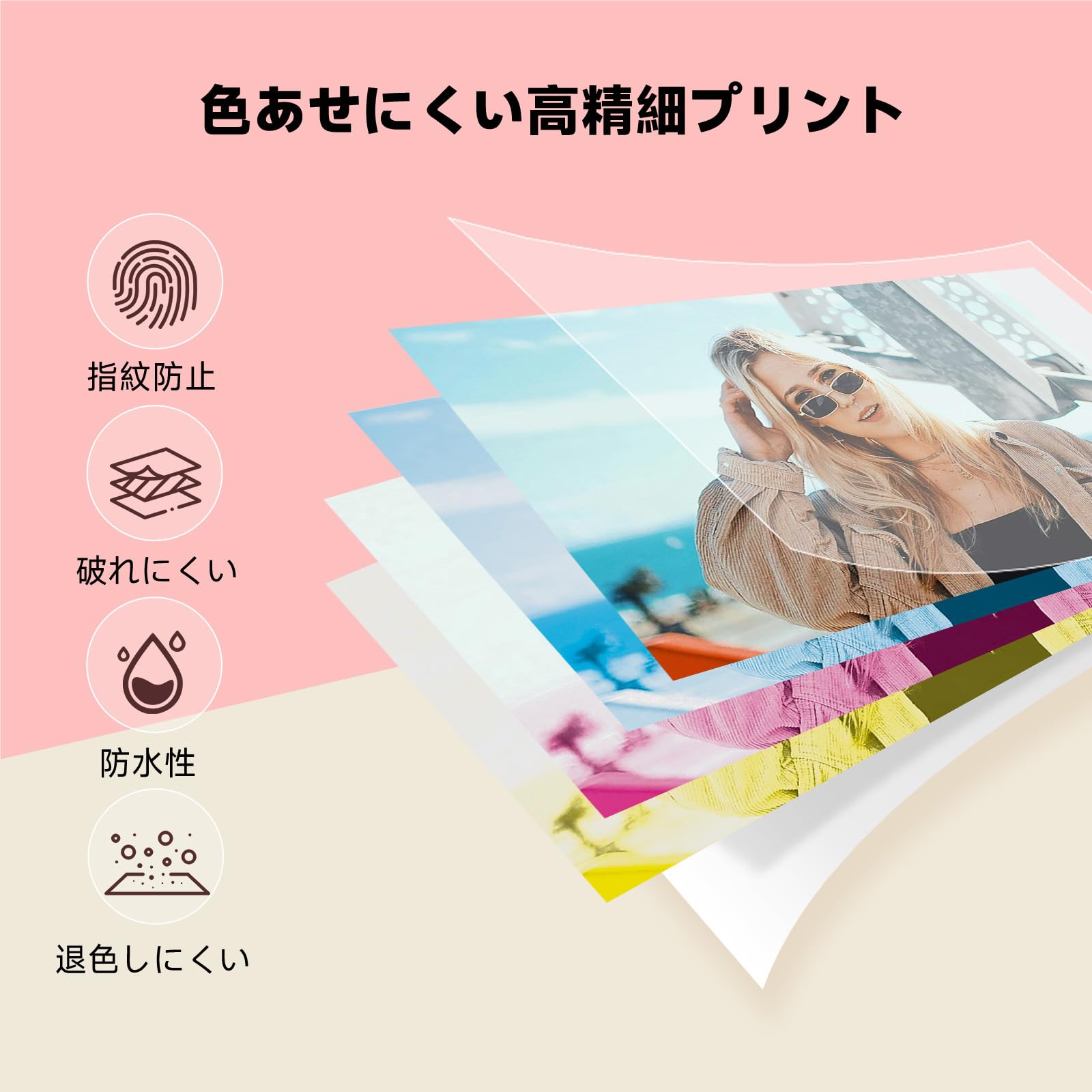 Amazon.co.jp: HPRT CP2100 ミニ 写真プリンター かわいい Bluetooth