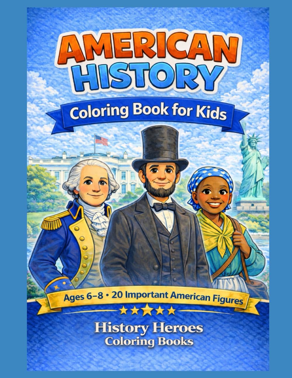 American History Coloring Book for Kids Ages 6–8: A Fun and Educational Coloring Book Featuring America’s Heroes, Leaders, and Changemakers (History Heroes Coloring Books)