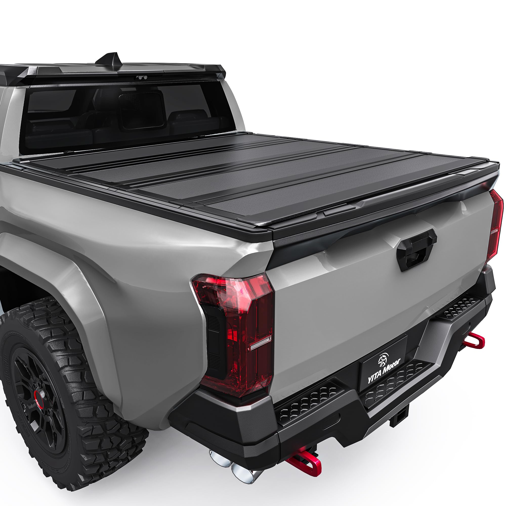 Photo 1 of YITAMOTOR Low-Profile Hard Quad-Fold Truck Bed Tonneau Cover Compatible with Toyota Tacoma 2024 2025 2026 (Excl. Trail Edition) with 5 ft Bed