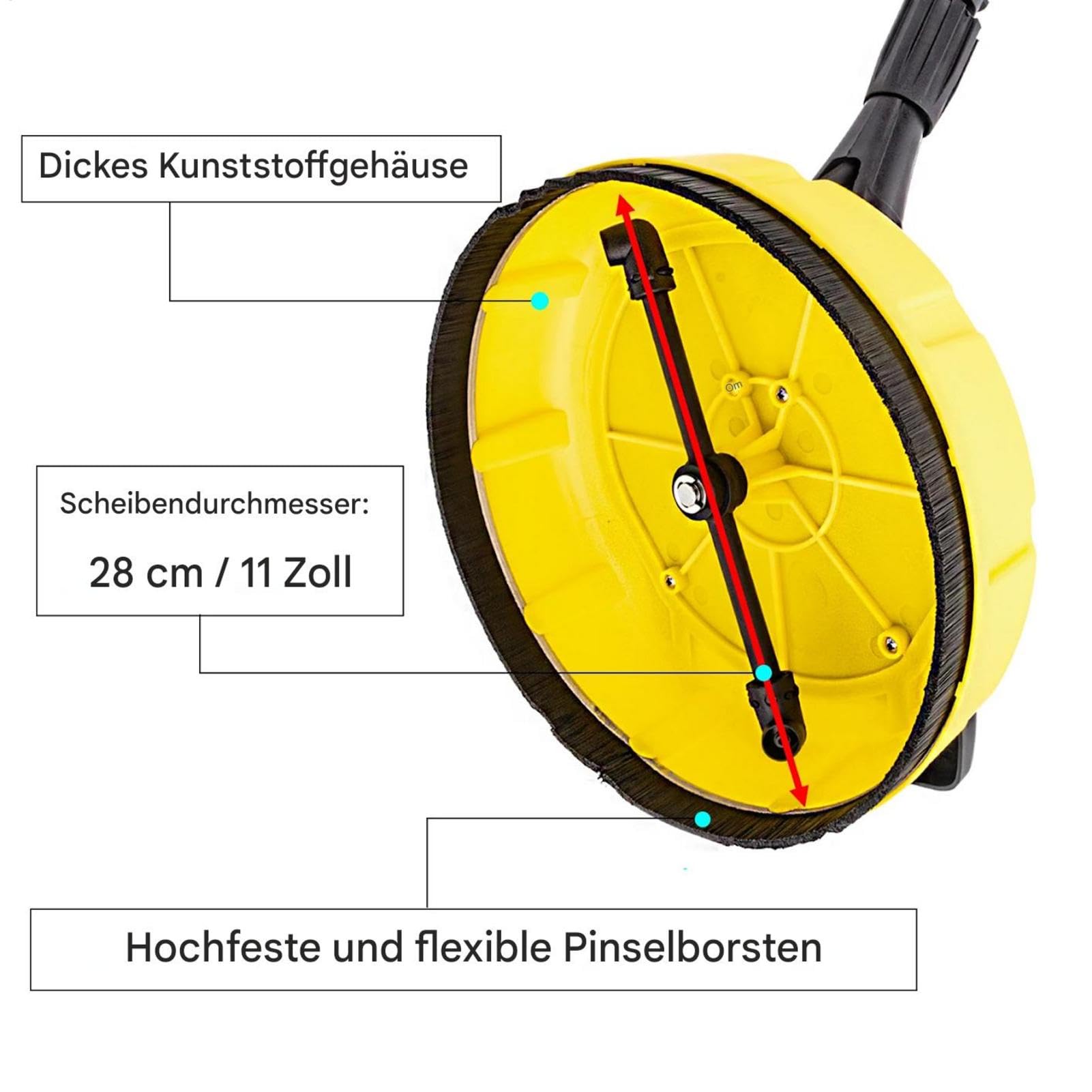 Limpiador Superficies Presión Fregadora Portátil Multiusos | Limpiador de Patios Limpiador De Suelos Para Exterior, Entradas, Patios, Aceras, Terrazas, Suelos, Hormigón, Piedra Y