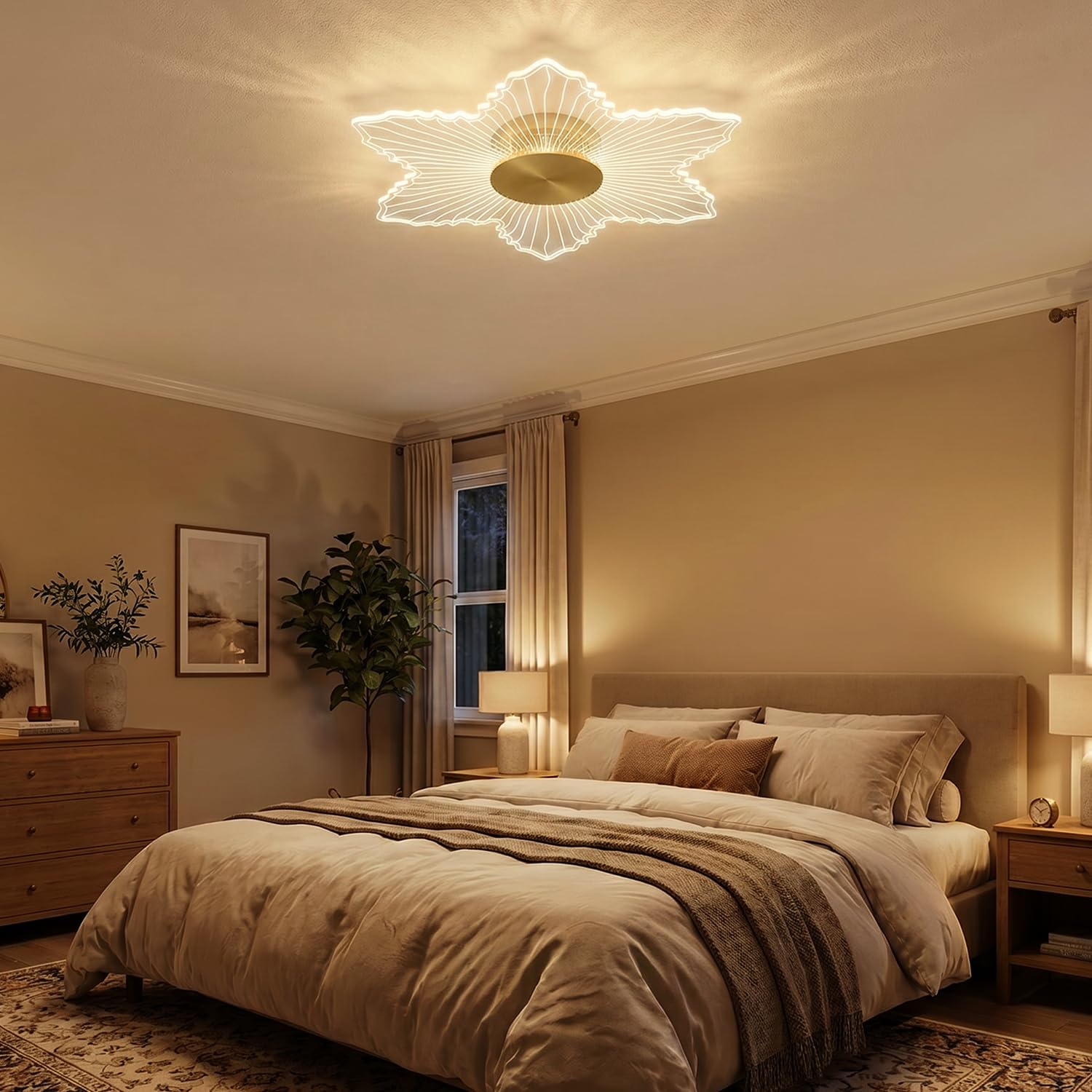 Lampmaster Zyra StarLeaf LED Wall Light | 23cm Acrylic Decorative