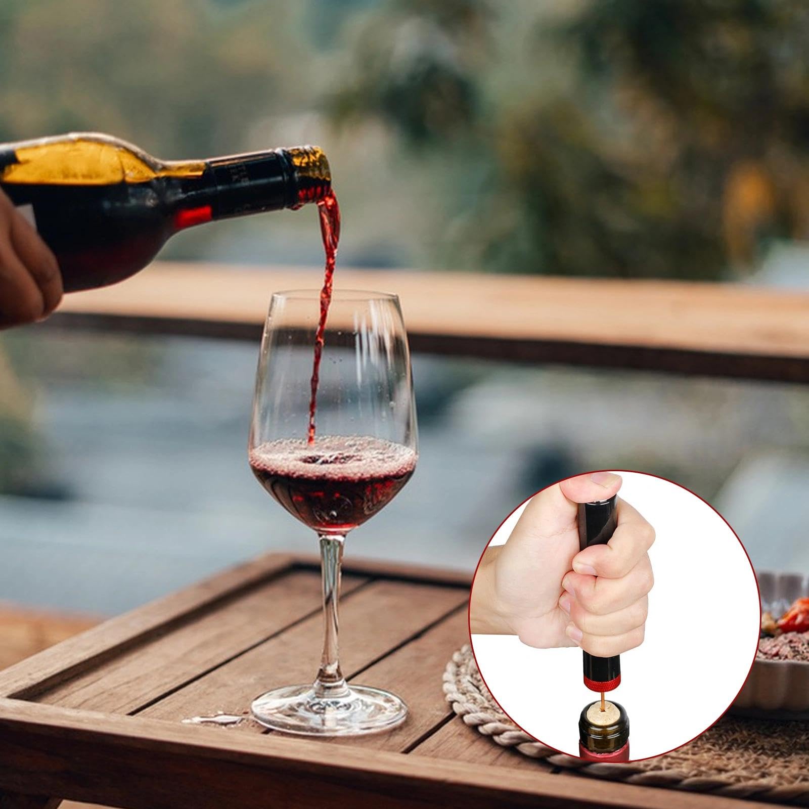 DEANKEJI Abridor de Vino Aire Comprimido, Portátil Sacacorchos Profesional, Creativo Saca Corchos Neumatico, Abridor de Botellas Aire a Presión, para Hogar, Bar, Boda