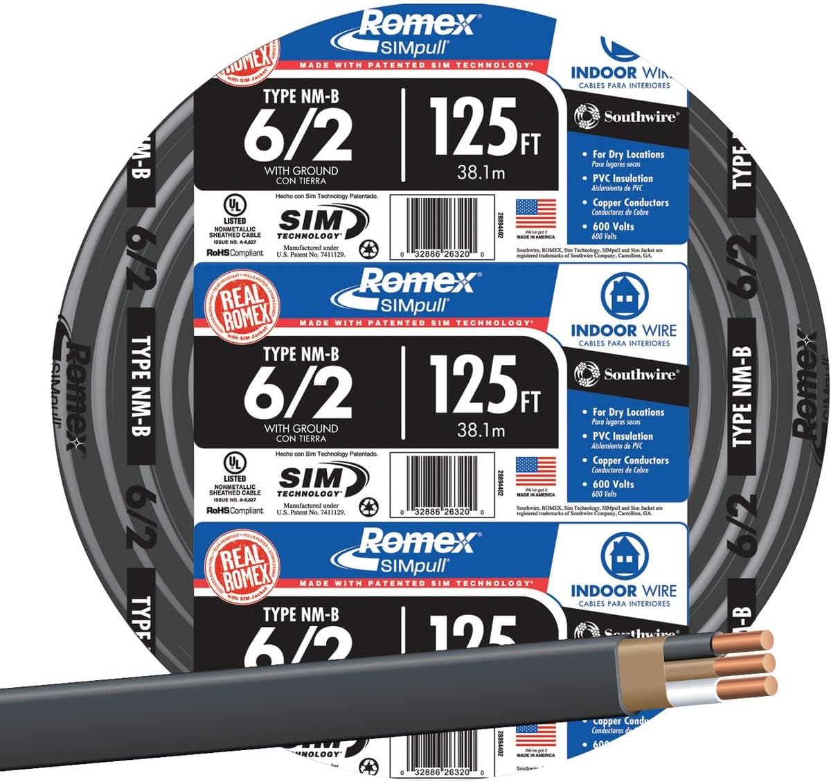 28894402 Nonmetallic With Ground Sheathed Cable