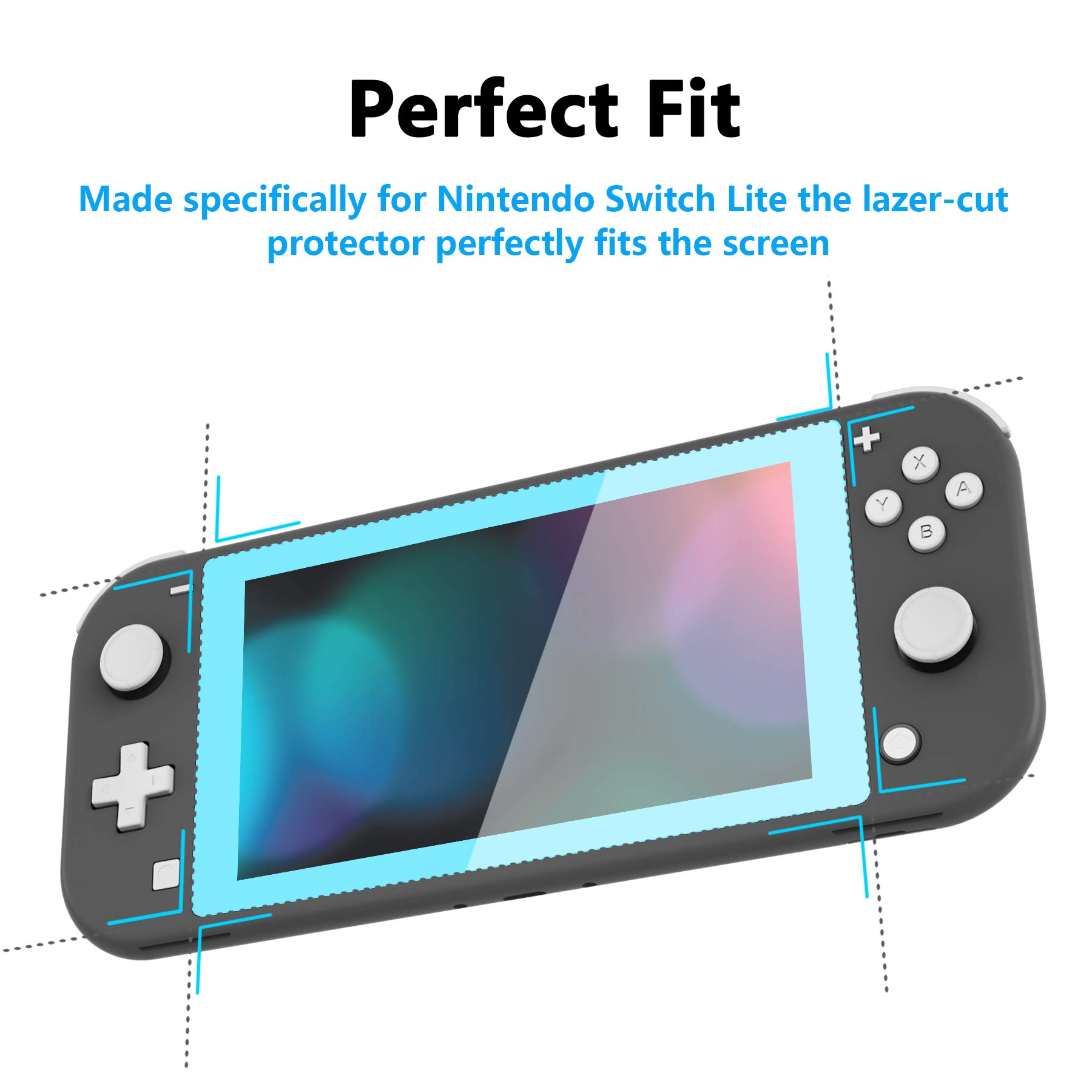 Nintendo Switch Lite 透明な青 eXtremeRate Nintendo Switch Lite用交換フルセットシェル＆ABXY
