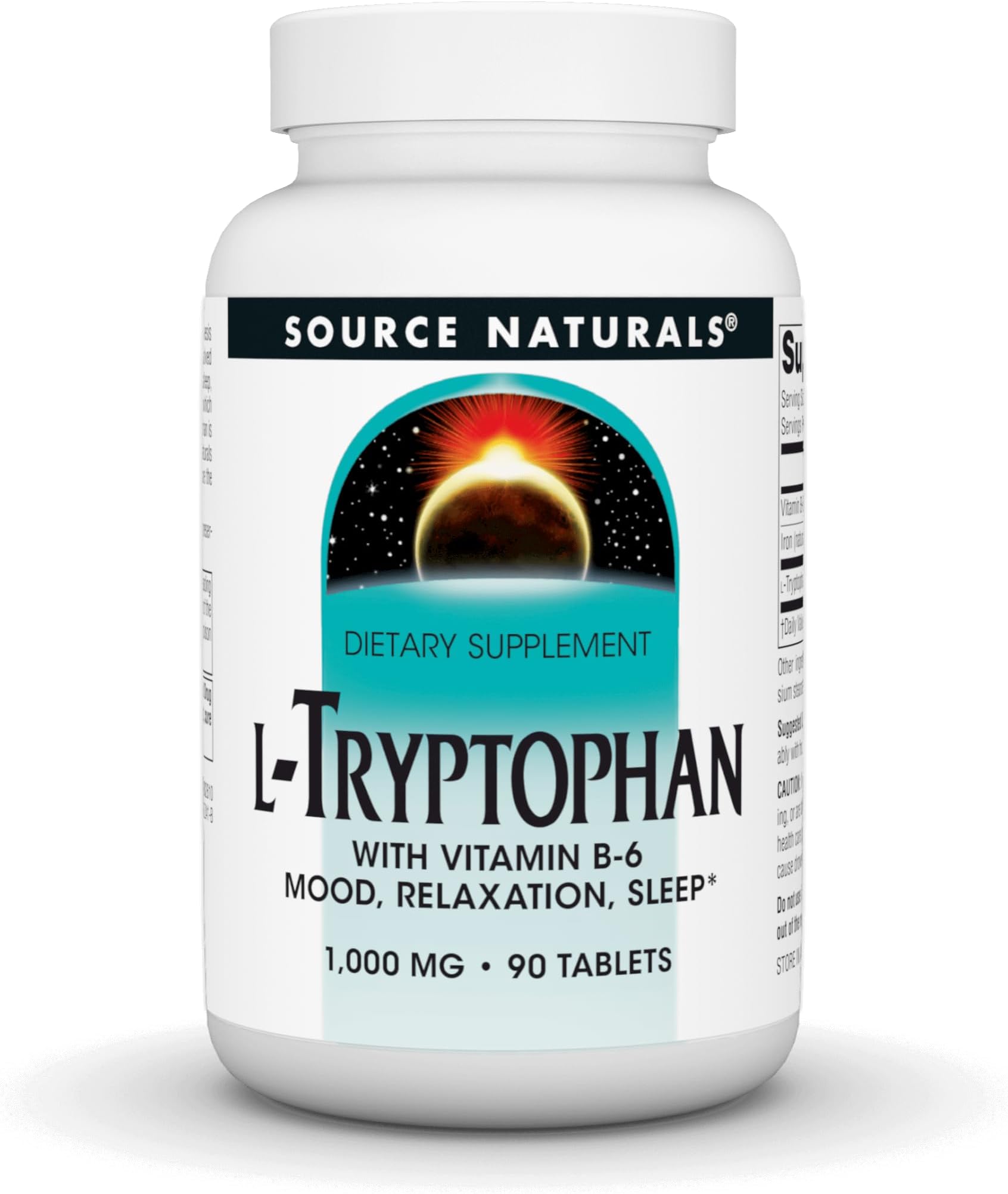 L-Tryptophan with Vitamin B-6 1000 mg - 90 Tablets