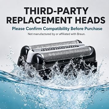 32B Series 3 Shaver Foil & Cutter Head Replacement Compatible with Braun
