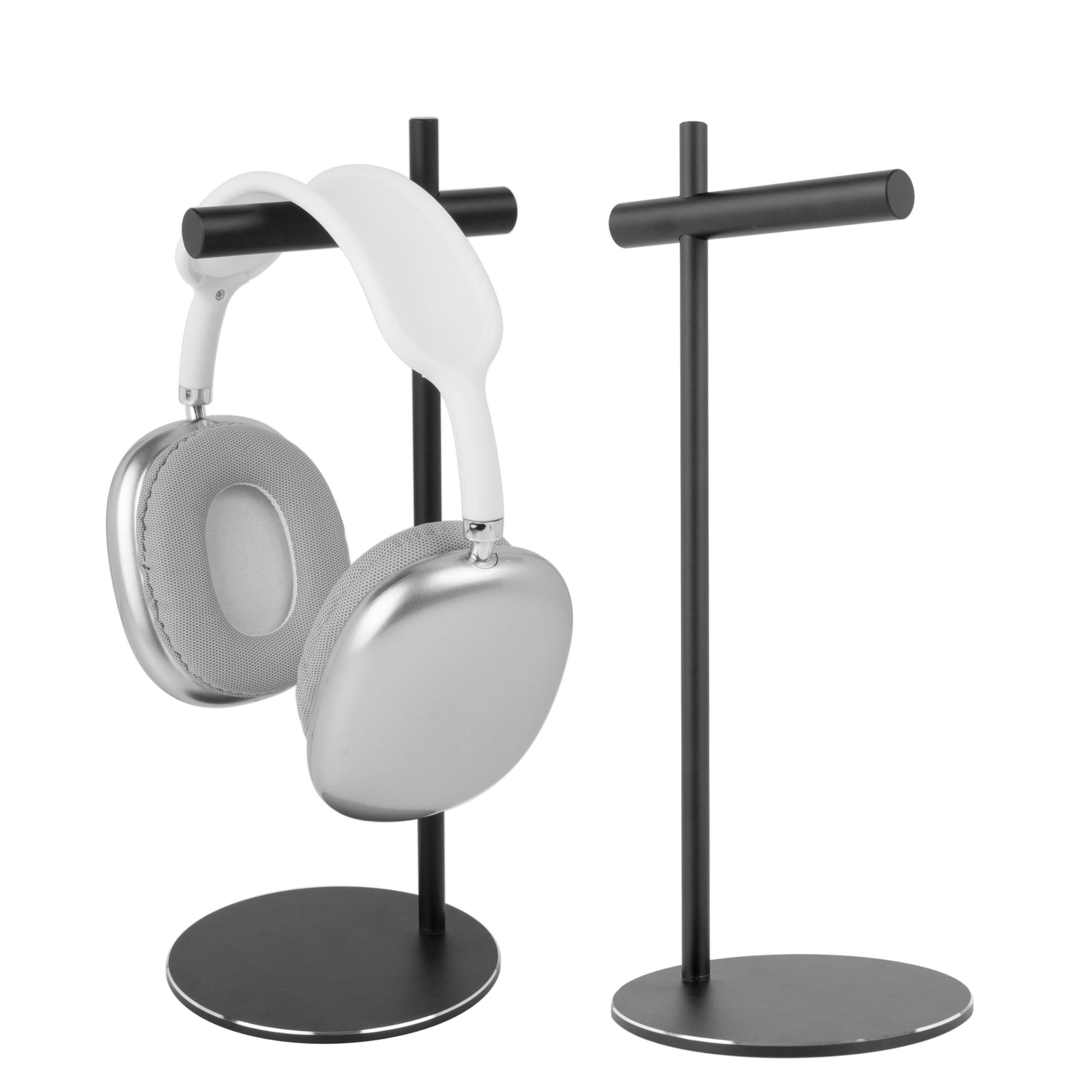 Aluminum Alloy Headphone Stand for Desk with Non-Slip Base - Universal headset stand Compatible with Over-Ear, On-Ear and Neckband Headphones (Black)-image-37