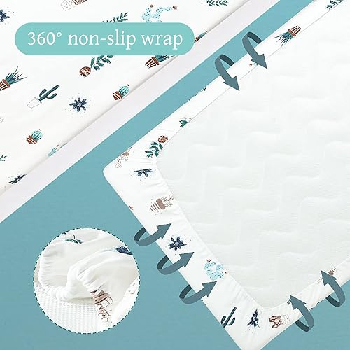 Miniatura 2 de Sábanas bajeras personalizadas para cuna con nombre para bebé, sábana de colchón de flores personalizada para tamaño estándar de cuna, sábanas