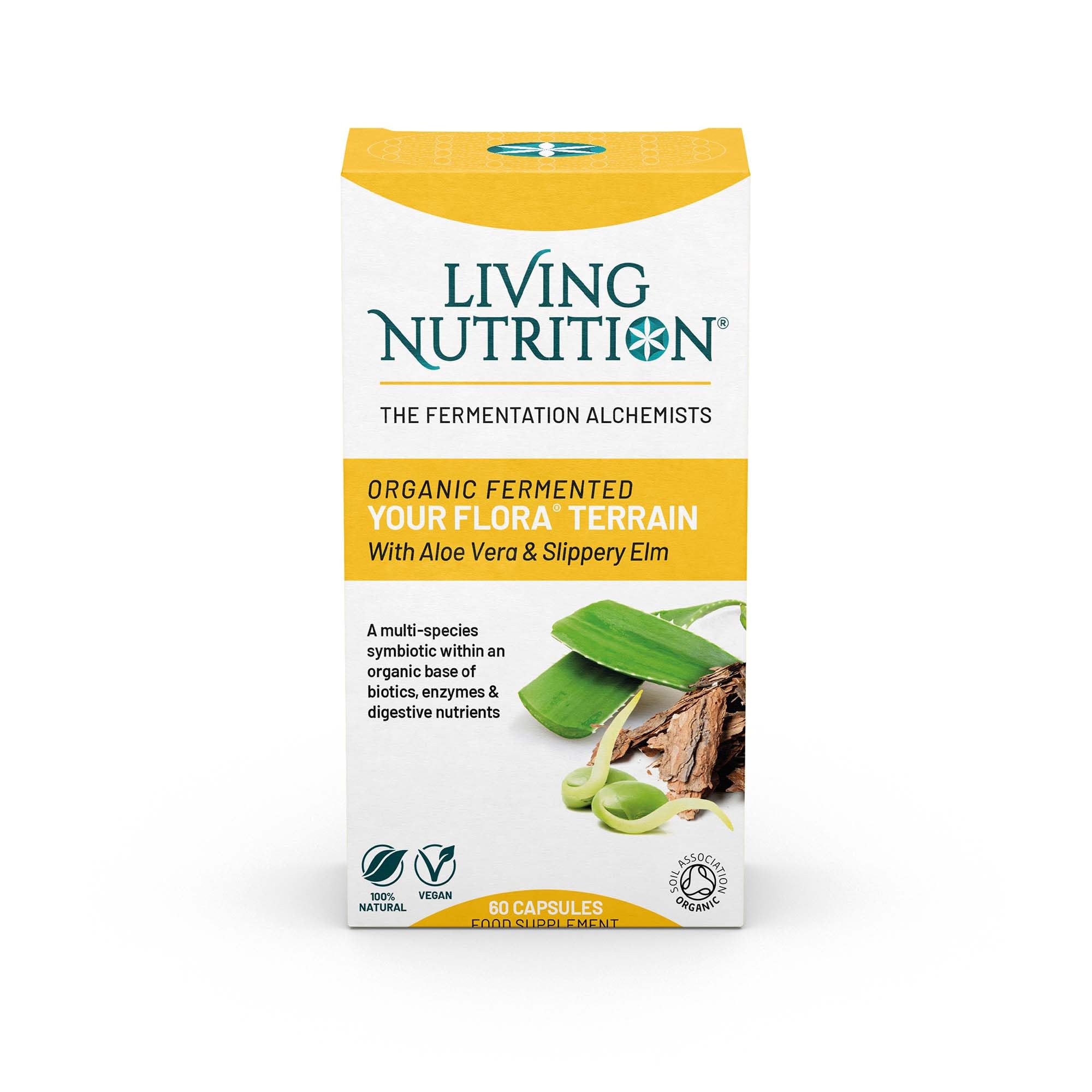 Living Nutrition Organic Your Flora Terrain Food Supplement (60 Capsules)