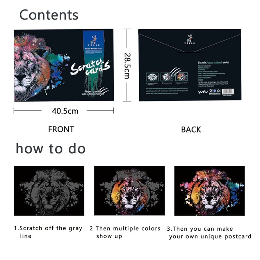 スクラッチアート オリジナル 龍と虎 縁起物 原画 一点物 スクラッチアートの「龍」2作目🐉 時間が空いたら、作品作りの