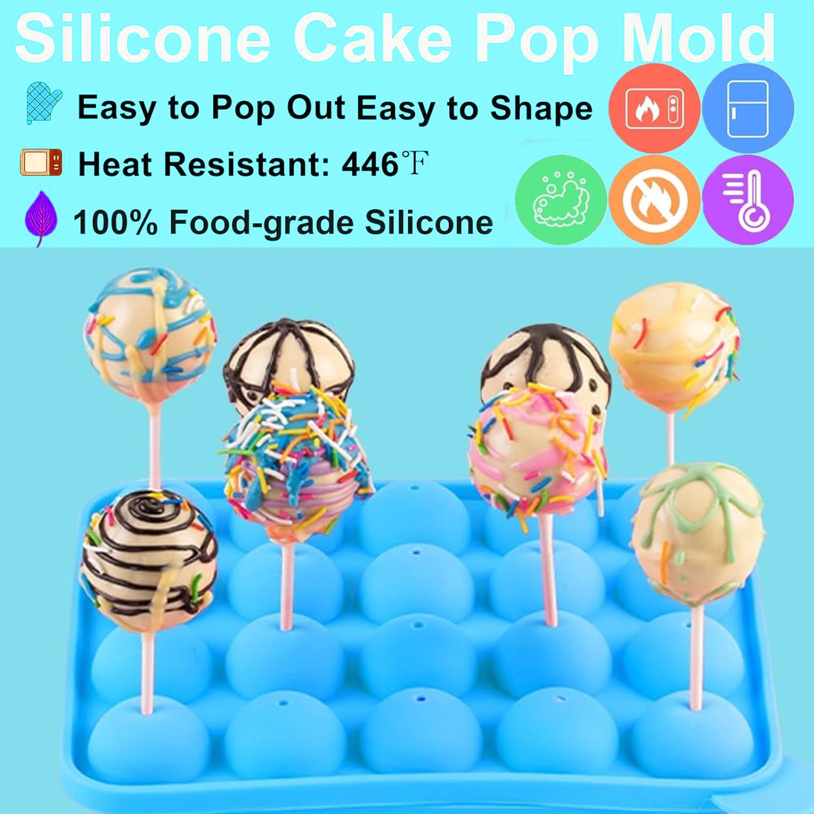 Kit de 606 moldes de silicona para piruletas, incluyendo palitos de piruleta, taza medidora, bolsas de golosinas, lazos giratorios, bolígrafo decorativo, bola de carne con asas, molde redondo,