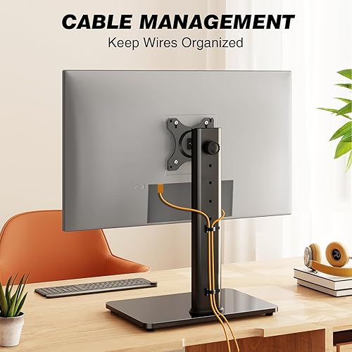 Miniatura 8 de Soporte VESA para monitor individual para pantallas de 13 a 32 pulgadas, elevador de monitor independiente con rotación de inclinación giratoria