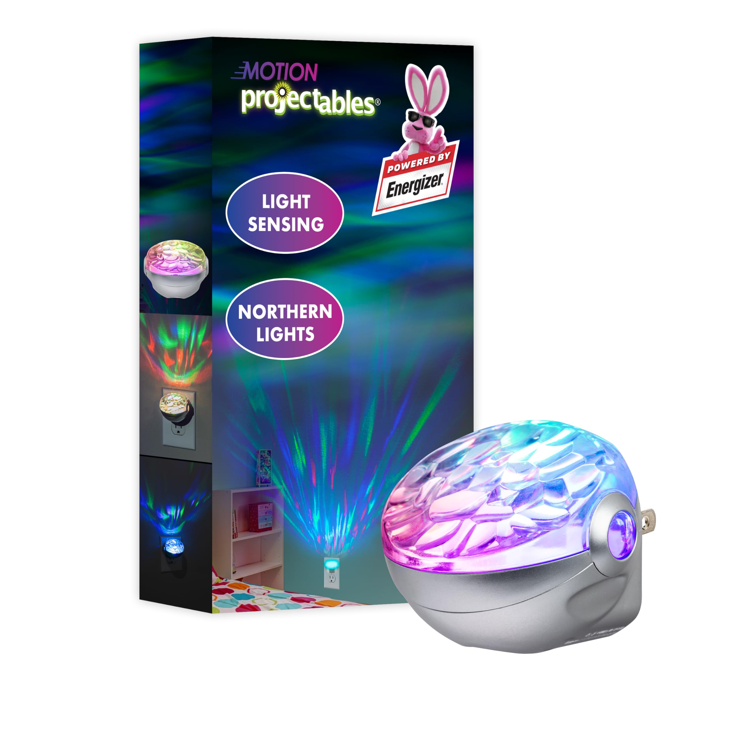 Energizer Motion Projectables Night Light Color Changing Light Sensing Northern Lights