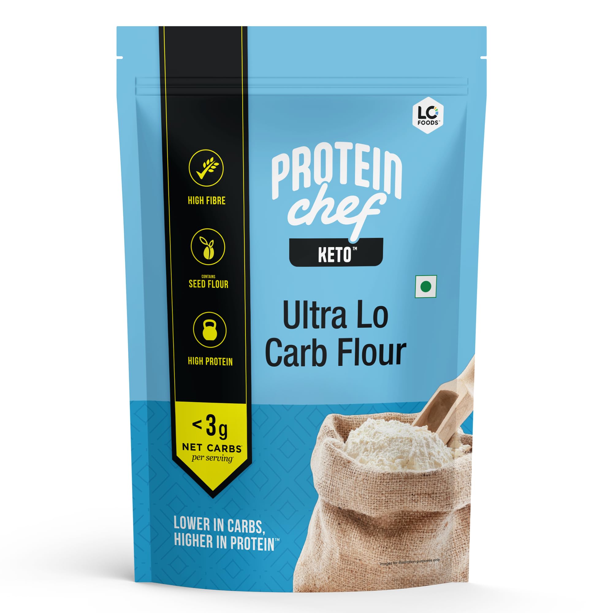Lo! Low Carb Delights - Ultra Low Carb Keto Atta (1 Kg)| Dietitian Recommended Keto Flour | Lab Tested Keto Food Products for Keto Diet-image-4