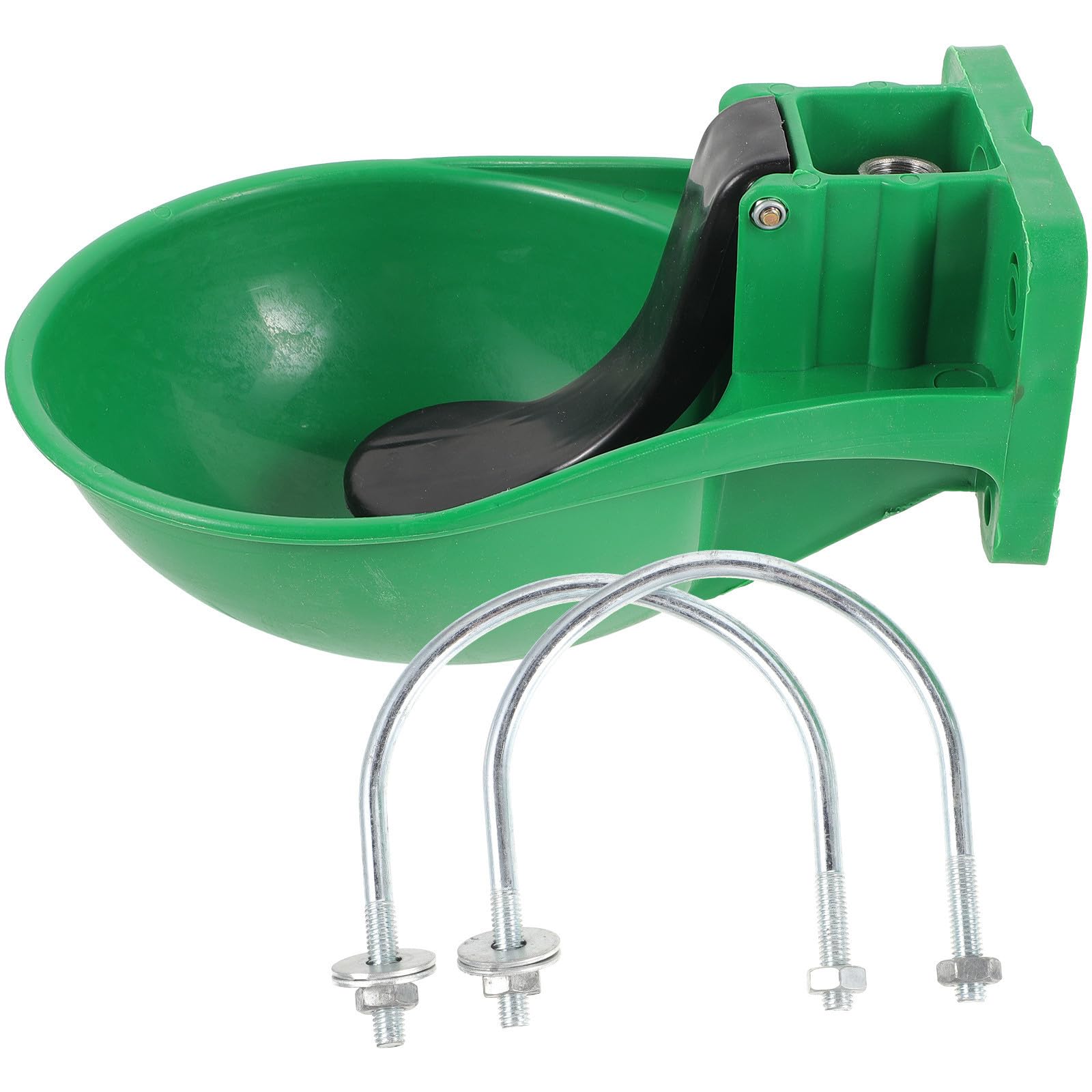 Abbeveratoio Automatico per Bovini, Ciotola Grande in Plastica | Colore Verde, Componenti in Rame e Metallo, Installazione Semplice, Pulizia Rapida, Tenuta Anti-perdita