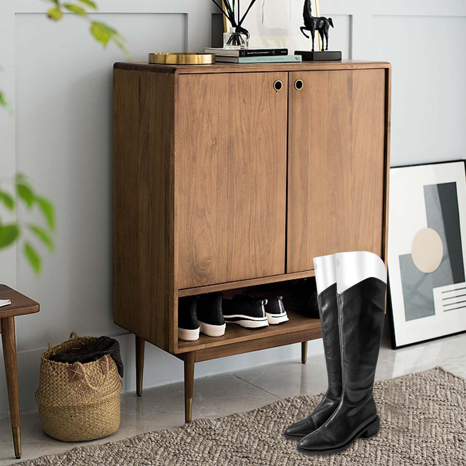 6 Piezas Hormas de Botas, Insertos de Formas de Botas, Soporte de Bota in Plástico, Hormas de Botas Altas, Moldeador de Botas Blanco, Tensores de Botas Elástico para Mujeres Niñas Hombres
