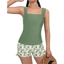 beautyin Girls Tankini Swimsuit 2 Piece Bathing Suit Tween Kids Swimwear