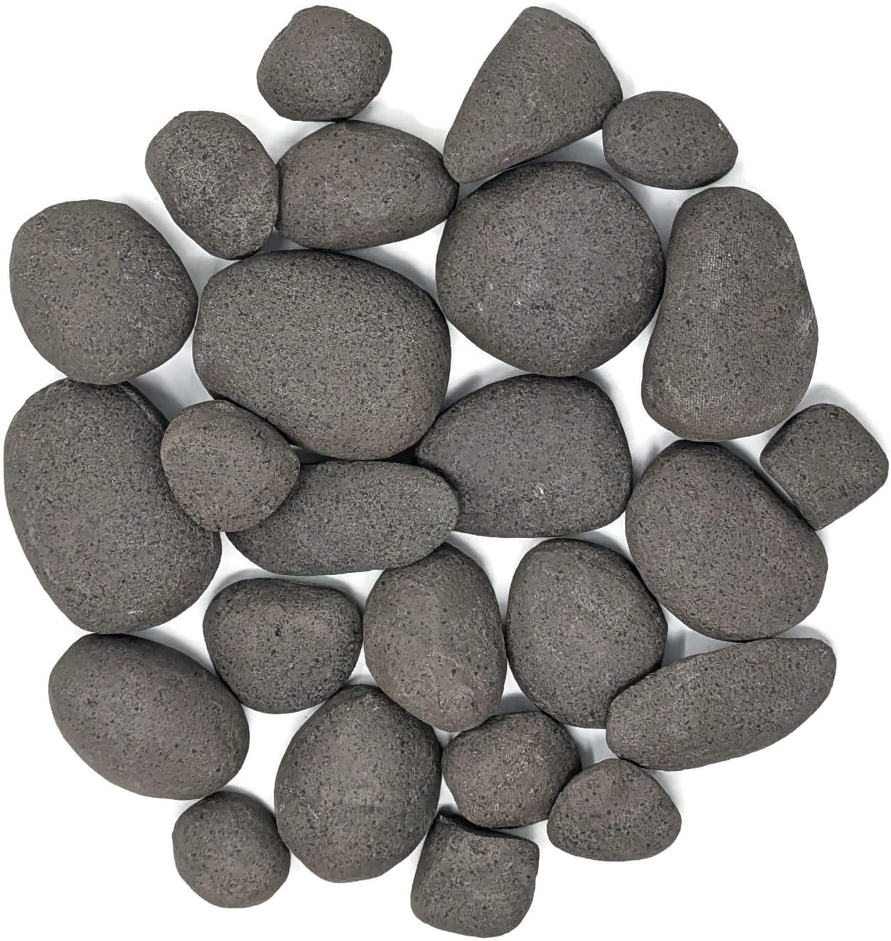 Midwest Hearth Ceramic Stone Set for Gas Fire Pits and Fireplace (25 Pieces) (Panama)