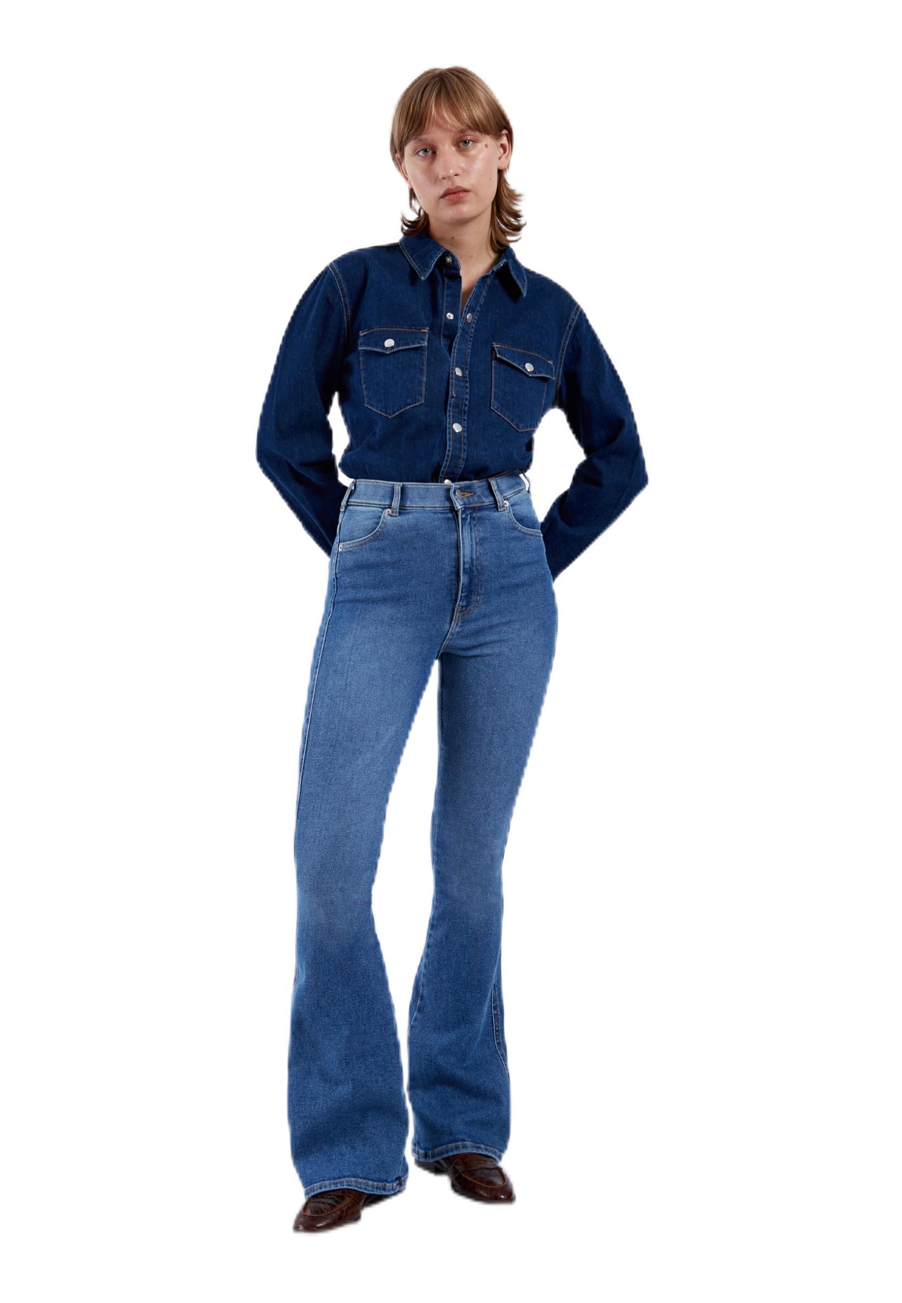 Dr. Denim Jeans Moxy High Flare, Skinny Fit, Flared, High Waist