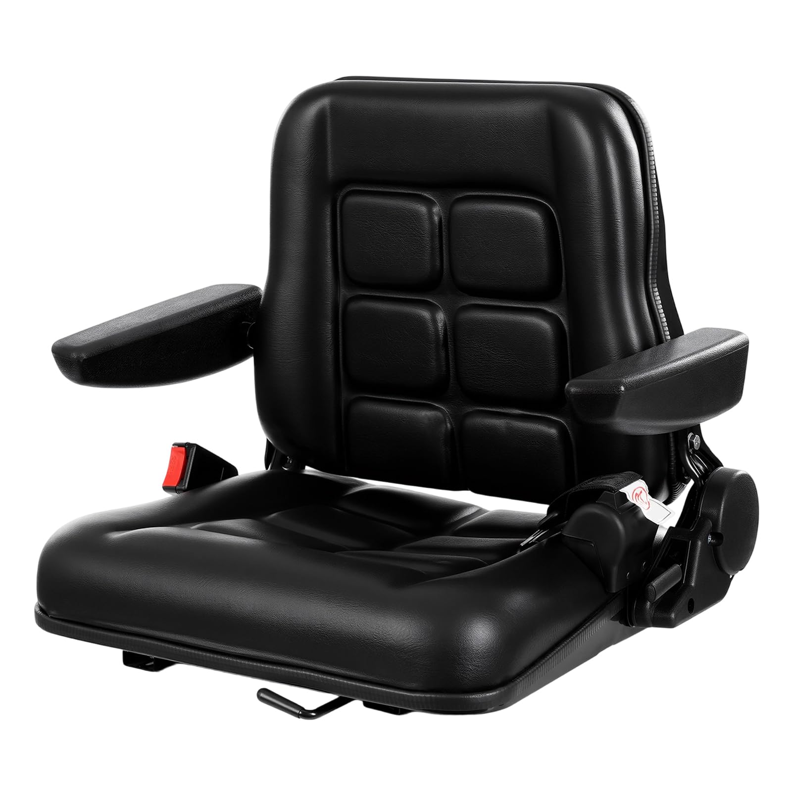 47*42*48cm Universal Traktorsitz verstellbarer Rückenlehne Traktor Schleppersitz Traktor Fahrersitz sitz aus PVC-Kunstleder und Polyurethanschaum,Hohe Elastizität Schwerlastsitz für Bagger, Rasenmäher