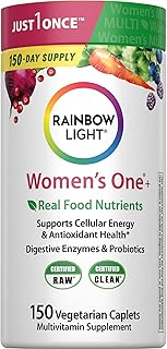 Rainbow Light Womens One High-Potency Daily Multivitamin, Womens Multivitamin Provides High-Potency Immune Support, With Vitamin C, Biotin and Ashwagandha, Vegetarian, 150 Count