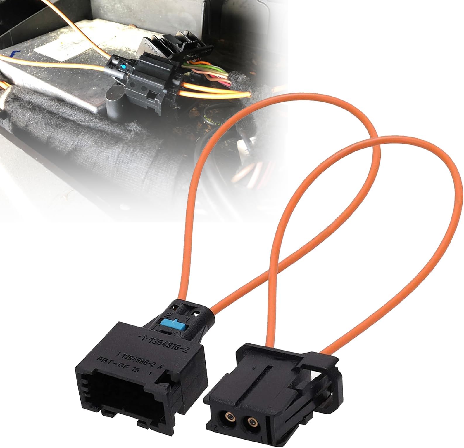 SecosAutoparts A pai Most Fiber Optic Optical Loop Bypass Female & Male Adapter Universal Connector for Radio and Audio Compatible with BMW VW Audi Mercedes Porsche