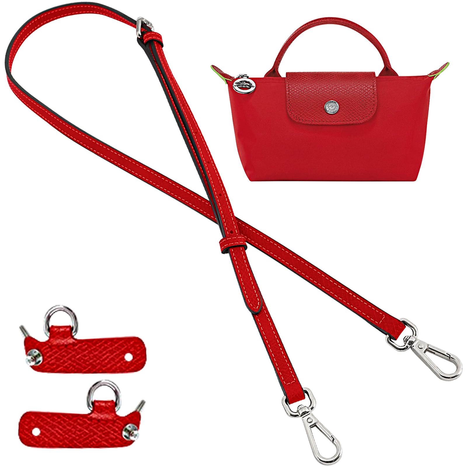 jiesinlov Rindsleder Taschen Riemen Umrüstsatz Ersatz verstellbaren Crossbody Schultergurt für Le Pliage XS Mini Pouch