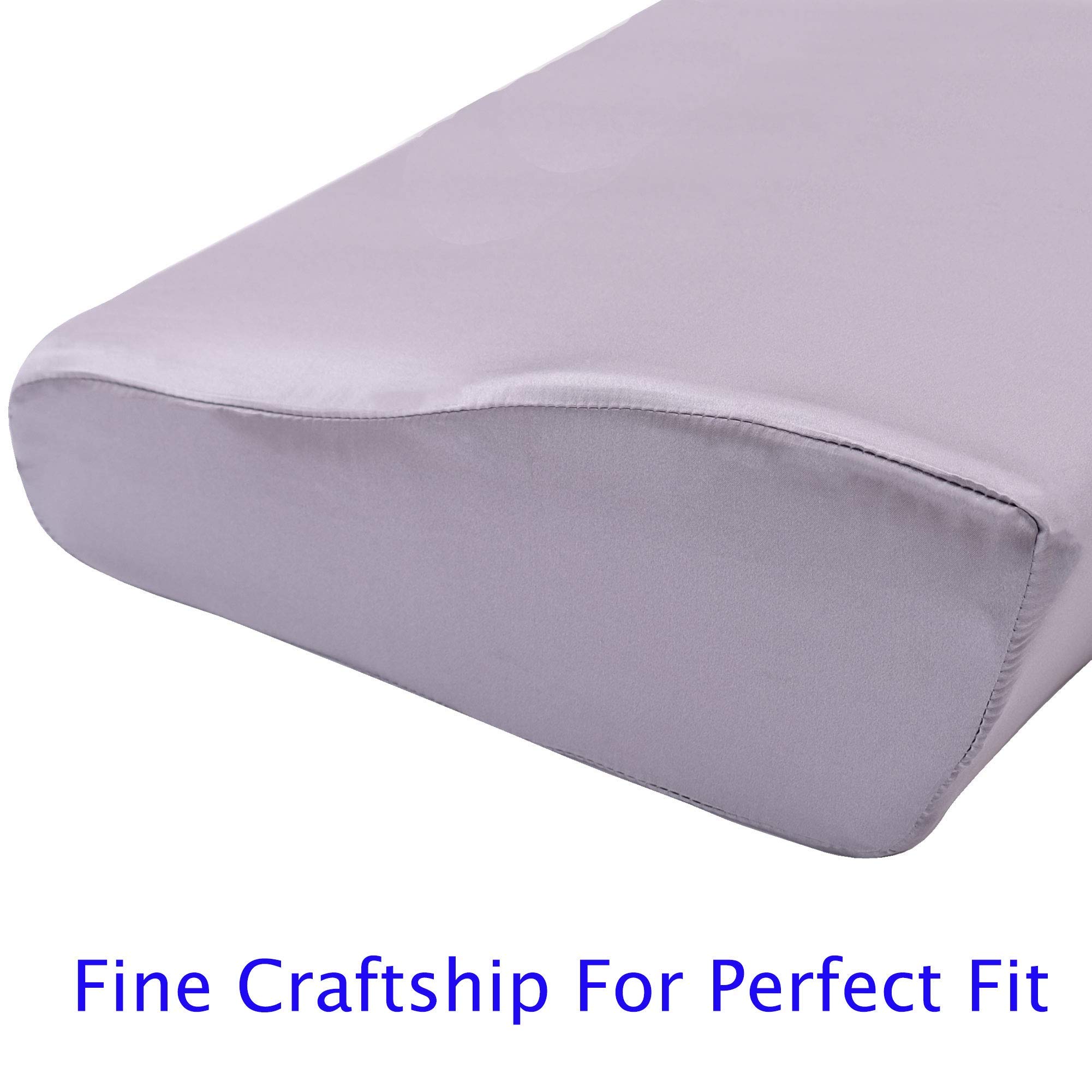 Funda de almohada de seda para almohada ortopédica para dormir, funda de almohada de seda de morera pura para almohada cervical ergonómica, funda para almohada de espuma viscoelástica de