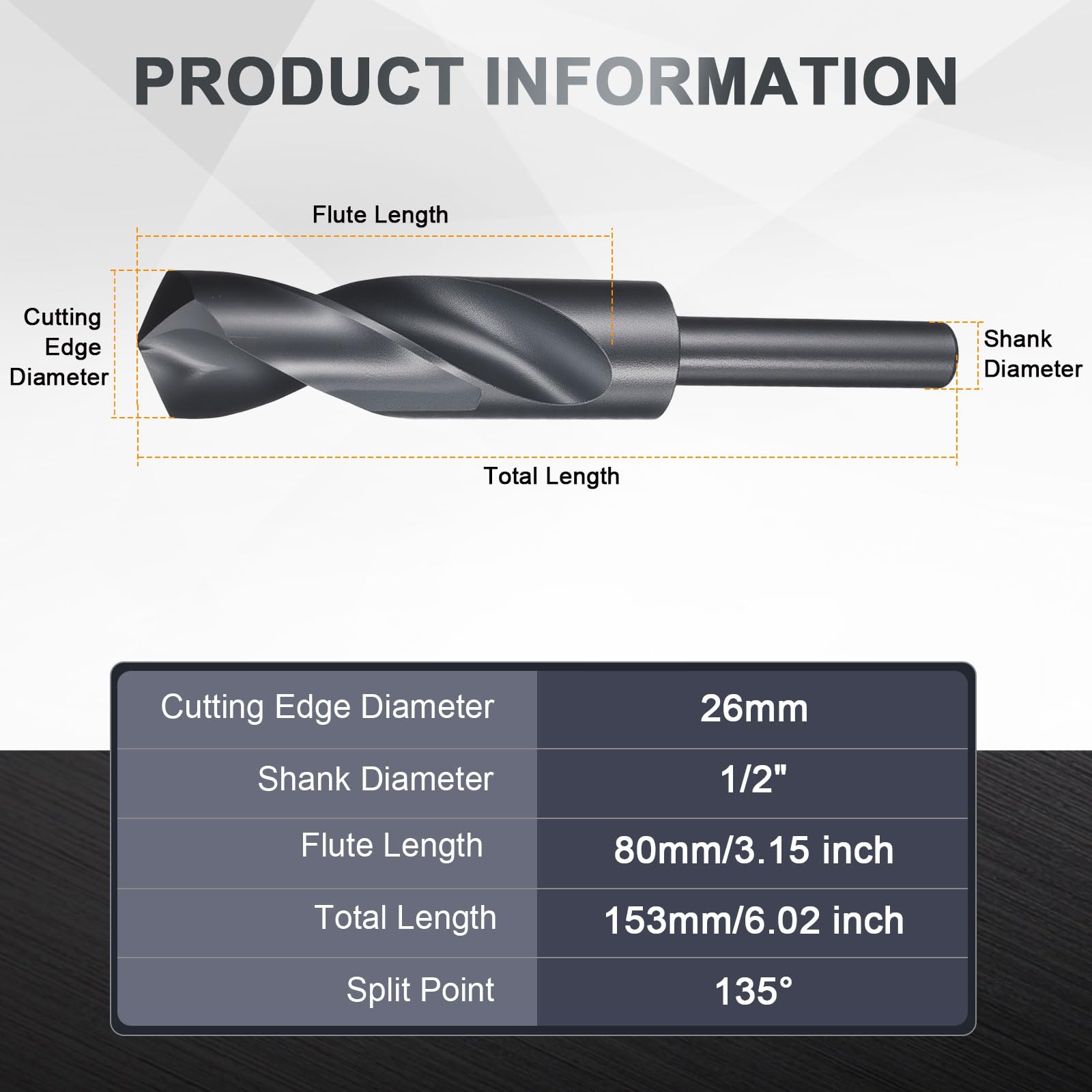 uxcell 26mm Drill Bit 1/2