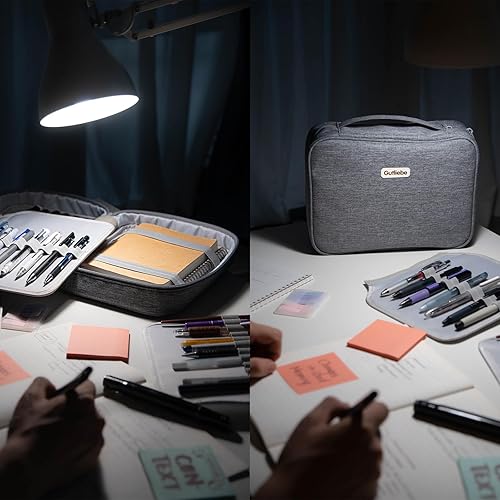 Miniatura 7 de Estuche organizador grande para lápices, tamaño XXL, capacidad extra grande, multifuncional, impermeable, portátil, para artistas, oficina, funda de