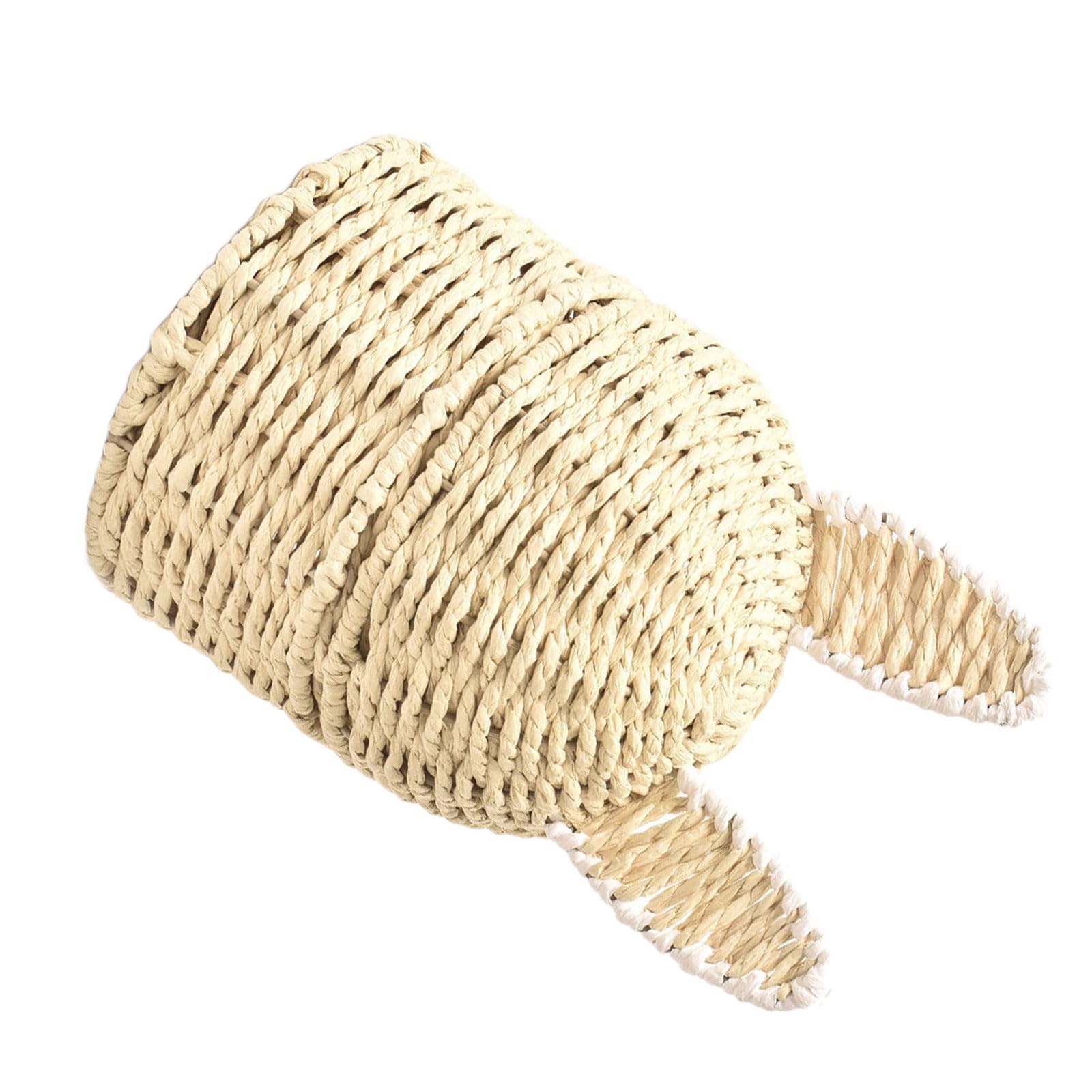 Portable Handwoven Basket with Rabbits Ears for Easy Movement Ideal for Kids Room Decoration and Storage Needs Handwoven Rabbits Basket