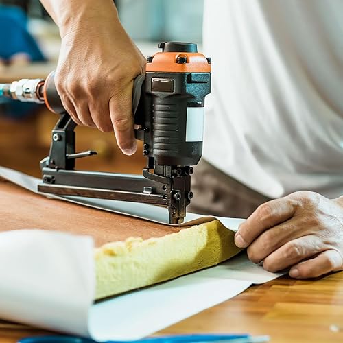 Miniatura 7 de HARFINGTON 2800 clavos rectos galvanizados en forma de U de 1003J 20Ga con corona de 37 pulgadas, con caja de almacenamiento para decoración de