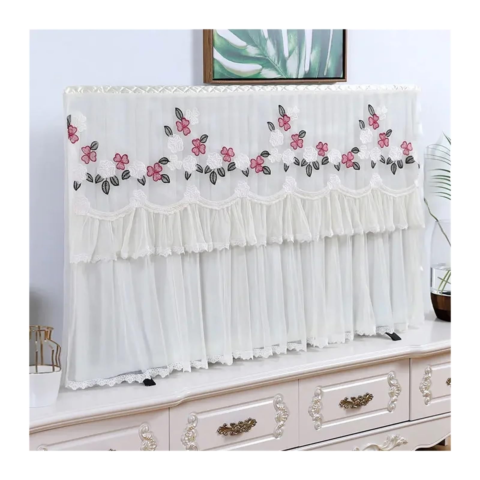 GSJNHY Tv Covers TV Cover 55 Inch Household Wall Mounted Television Curtain Cloth for home(Style 08,168x100cm)