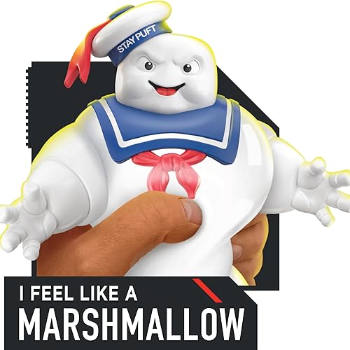 Miniatura 3 de Heroes of Goo Jit Zu Figura de Ghostbusters Squishy Stay Puft | Relleno único de Goo | Se estira hasta 3 veces su tamaño | Estira, gira y mira cómo