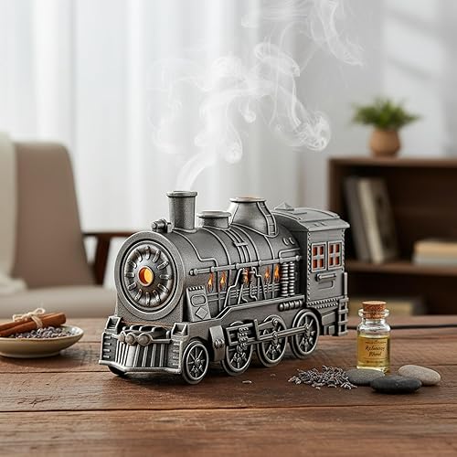 Miniatura 9 de Train Diffuser 300ML Essential Oil Diffuser Cool Mist Humidifier Aroma Diffuser with Remote Control, 2 Lighting Modes, Cool Mist Humidifiers for