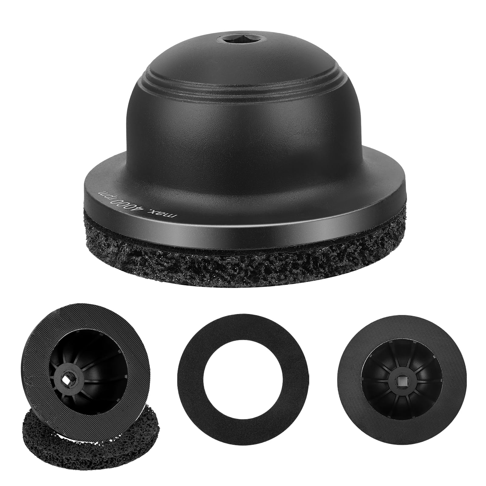 Amoladora de cubo de rueda para coche, lijadora de cabeza esférica con interior de 90 mm de diámetro, diámetro exterior de 150 mm, rueda abrasiva de aluminio para 1/2 atornillador de impacto