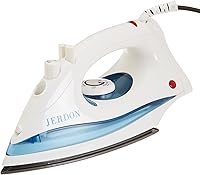 Vista 2 de Jerdon Plancha de hotel – Tamaño medio, plancha de ropa negra – Doble apagado automático – Cable de 9 pies – 1200 vatios – J513B