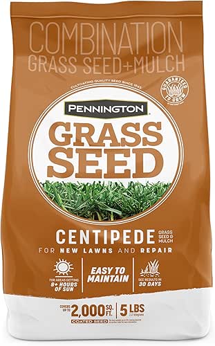 Pennington 100532365 Centipede Grass Seed & Mulch 5 LB, Black