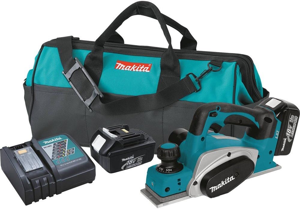 Makita XPK01 18V LXT Lithium-Ion Cordless 3-1/4" Planer Kit (3.0Ah)