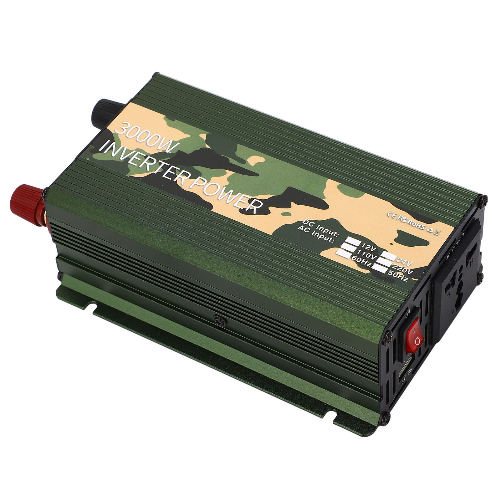 Inverter Per Auto 5000 W A Onda Sinusoidale Modificata - Adattatore Di Alimentazione Con USB, Ventola Silenziosa, Protezioni Multiple