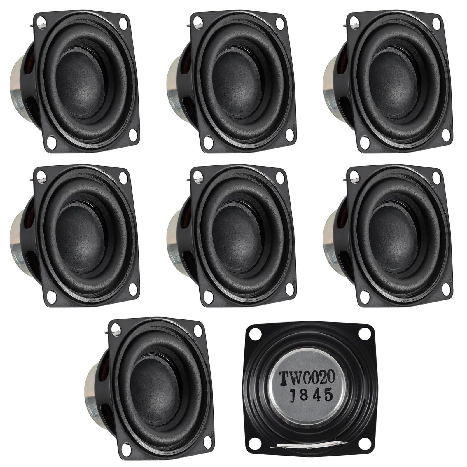 8pcs 2inch 4Ohm 10W Full Range Audio Speaker Stereo Woofer Loudspeaker for Arduino (8pcs)